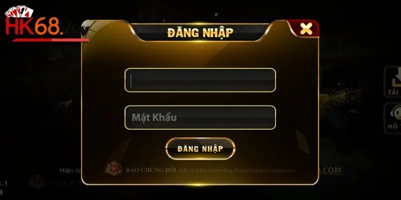 Đăng nhập tài khoản chính chủ vào trong trang chủ cổng game